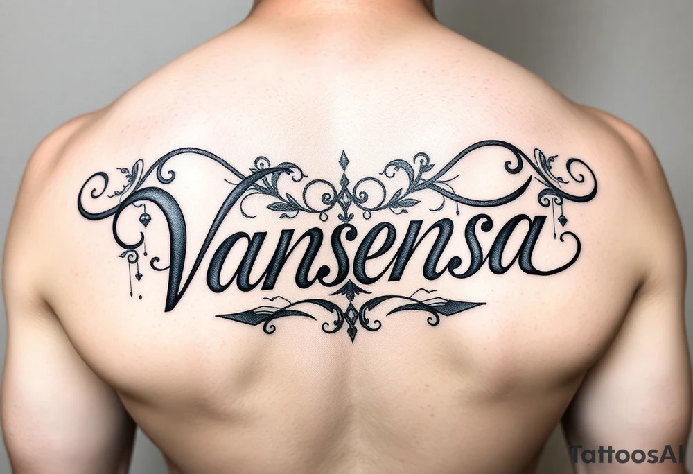 Name Vanessa tattoo idea