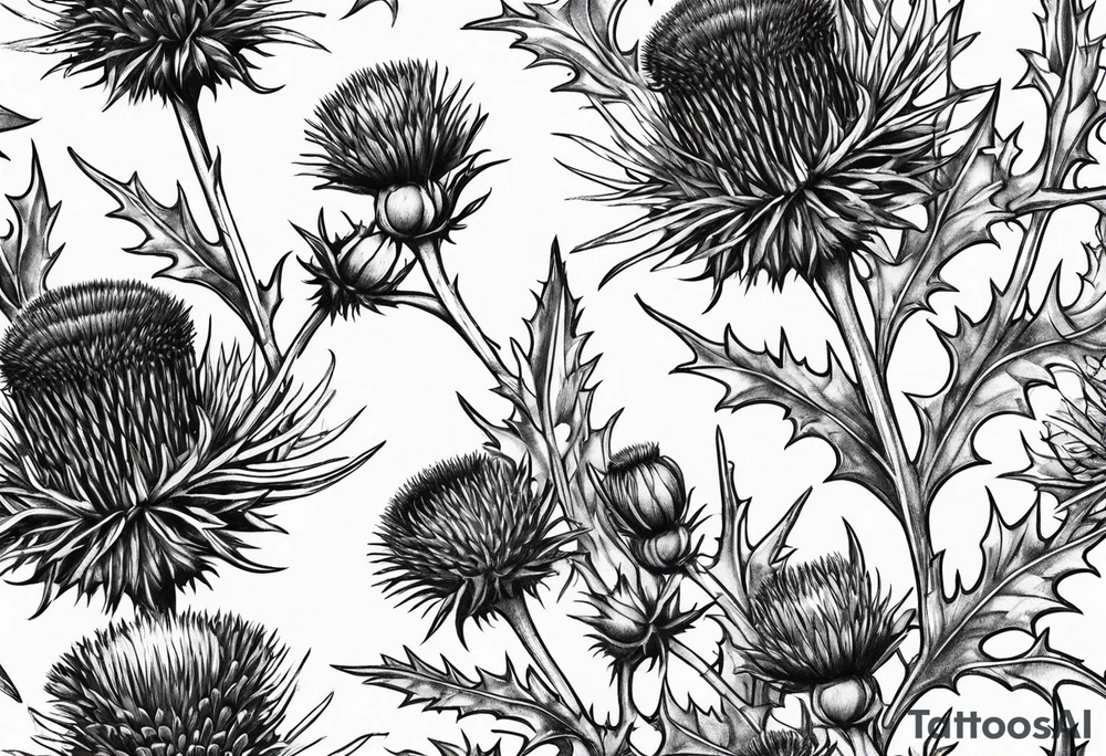Scottish thistle tattoo idea