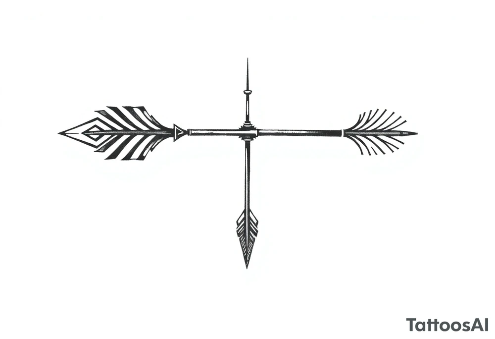 one  arrow that come down tattoo idea