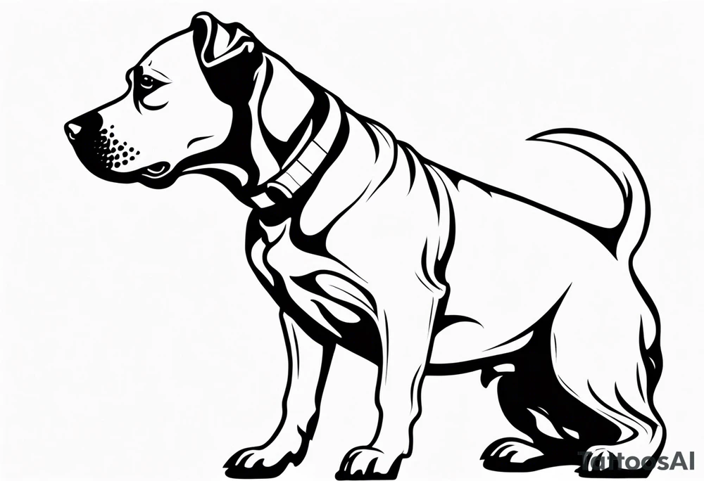 Dog boxing coach tattoo idea