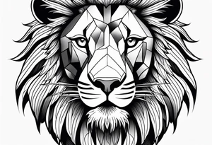 powerful majestic lion, close-up tattoo idea
