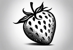 A Single Strawberry tattoo idea