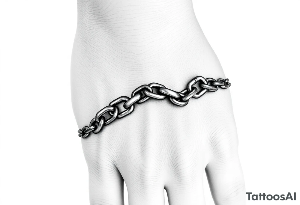 Chains wrapped on pointer finger and connected to thumb fro my wrist tattoo idea