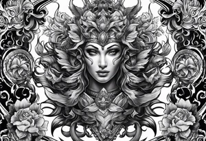 tattoo with demons for the back tattoo idea