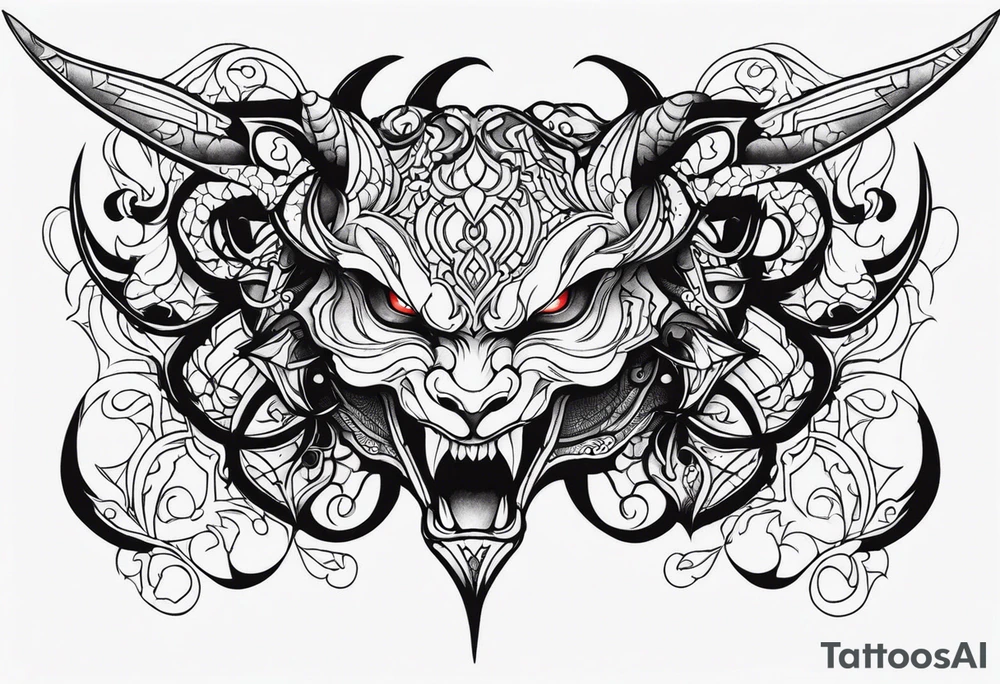 Demon tattoo idea