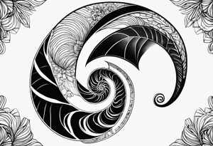 geometric nautilus tattoo tattoo idea