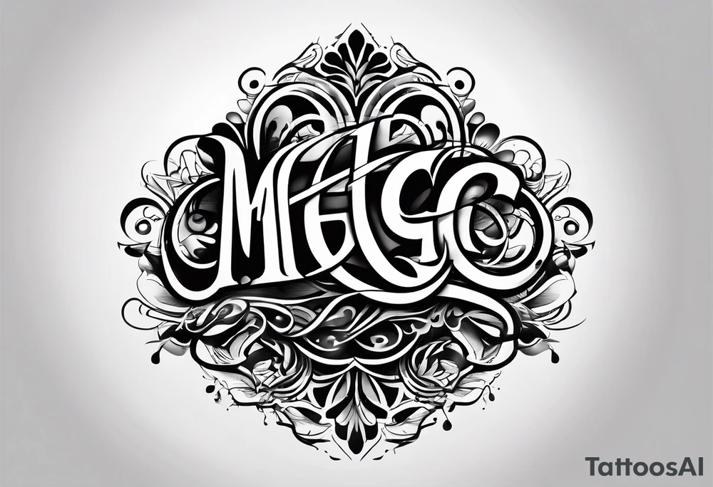 Overlapping Letters - ACCGH; simple tattoo idea