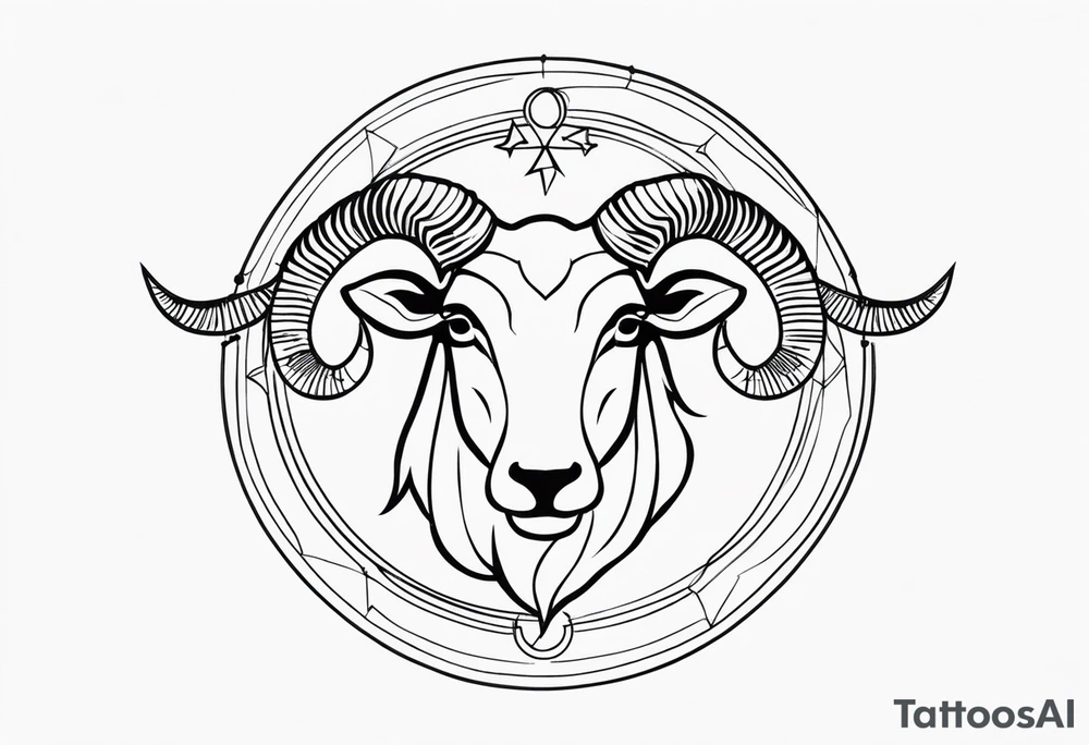 aries zodiac symbols tattoo idea