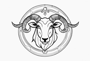 aries zodiac symbols tattoo idea