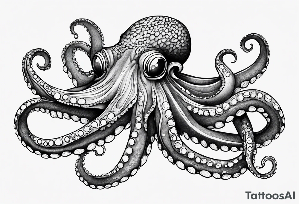 long octopus tattoo idea