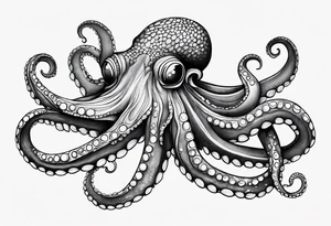 long octopus tattoo idea