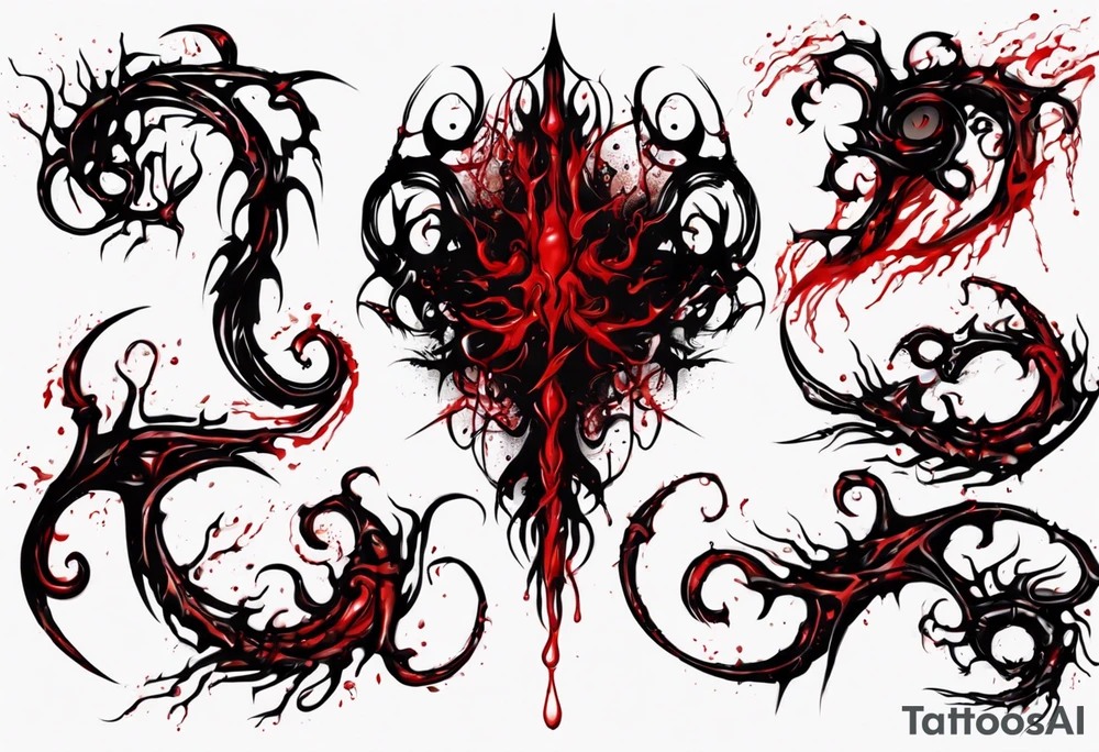 Blood
Tendrils
Horror
Red
Black
Visceral tattoo idea