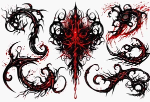 Blood
Tendrils
Horror
Red
Black
Visceral tattoo idea