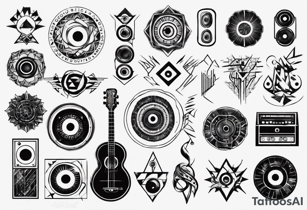 music sound tattoo idea