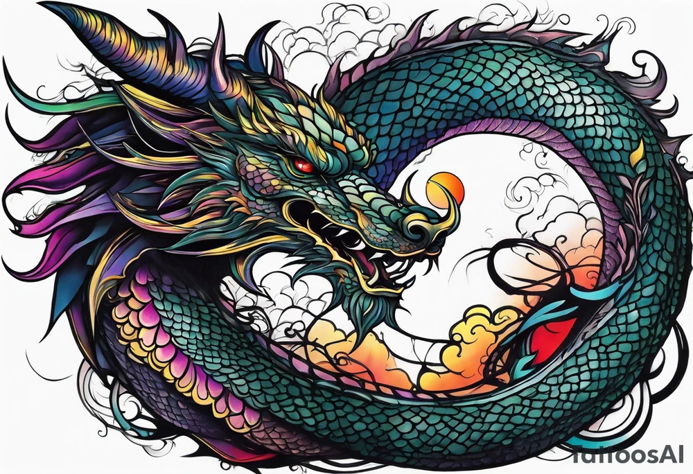 black dragon tattoo idea