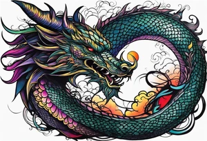 black dragon tattoo idea