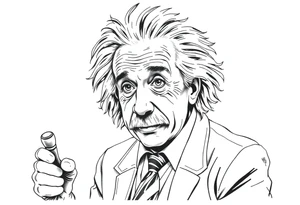 Einstein at a bank tattoo idea