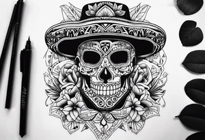 gangsta mexican style tattoo for chest tattoo idea