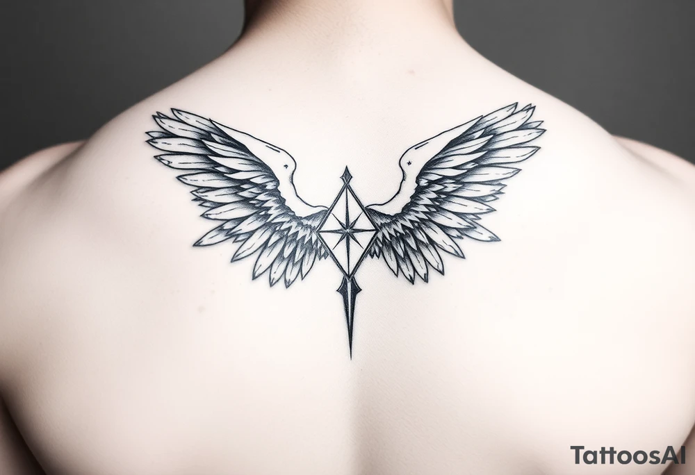 Angel tattoo tattoo idea
