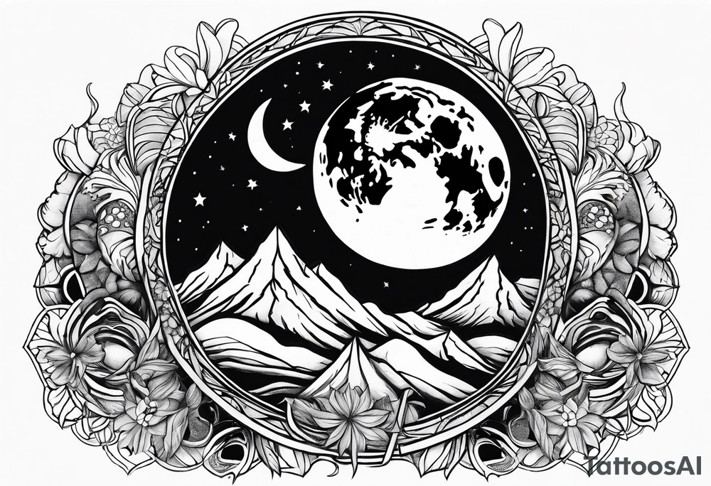 sacred moon tattoo idea