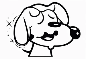 happy snoopy side profile calling on a dial telephone tattoo idea