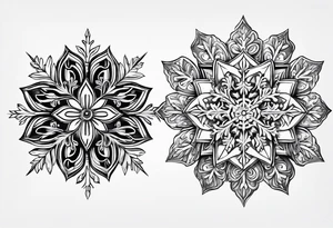 Snow flakes tattoo idea
