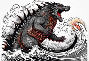 Gojira the link album design tattoo idea