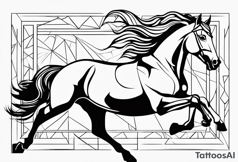 Cavalo correndo tattoo idea