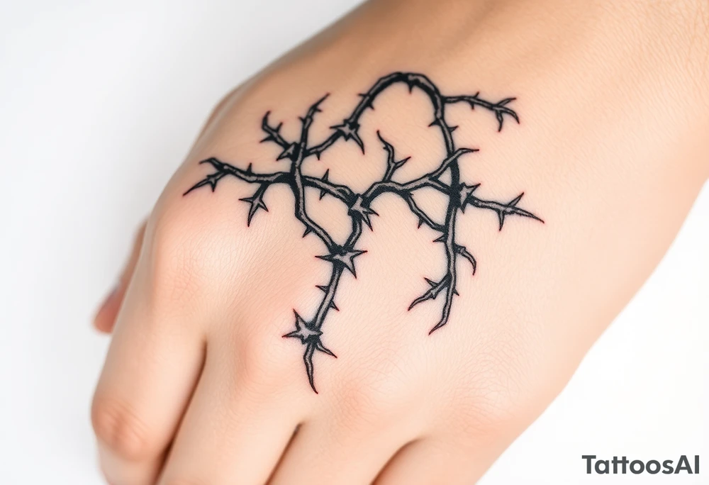 Vines with thorns tattoo idea