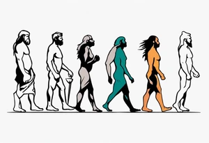 Human evolution tattoo idea