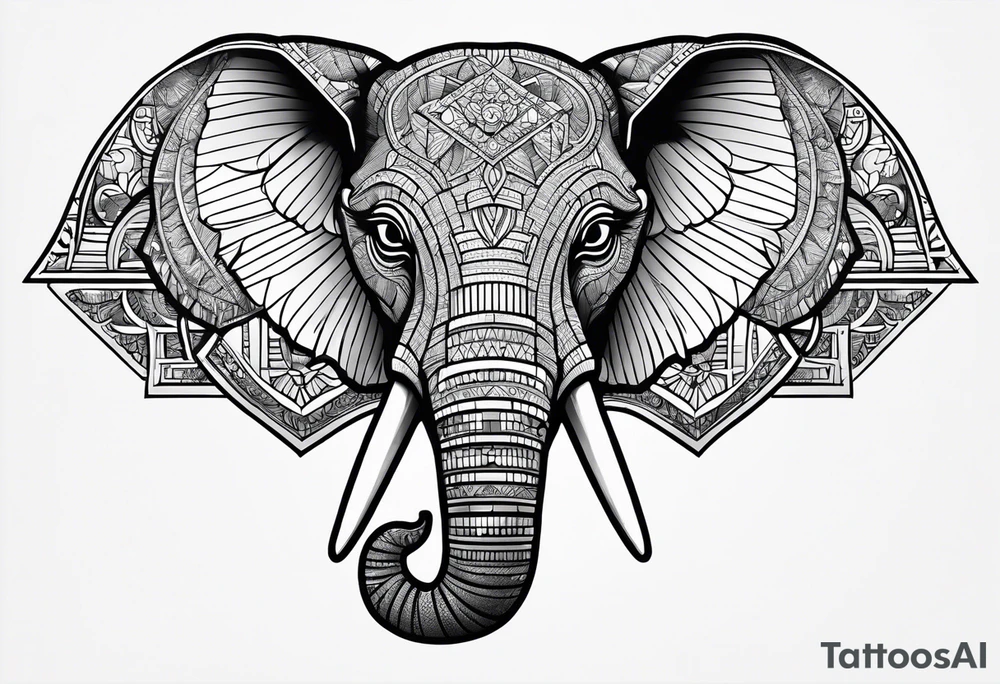 Lego Elephant head tattoo idea