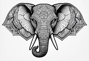 Lego Elephant head tattoo idea