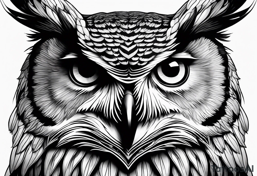 majestic owl tattoo idea
