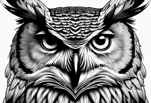 majestic owl tattoo idea