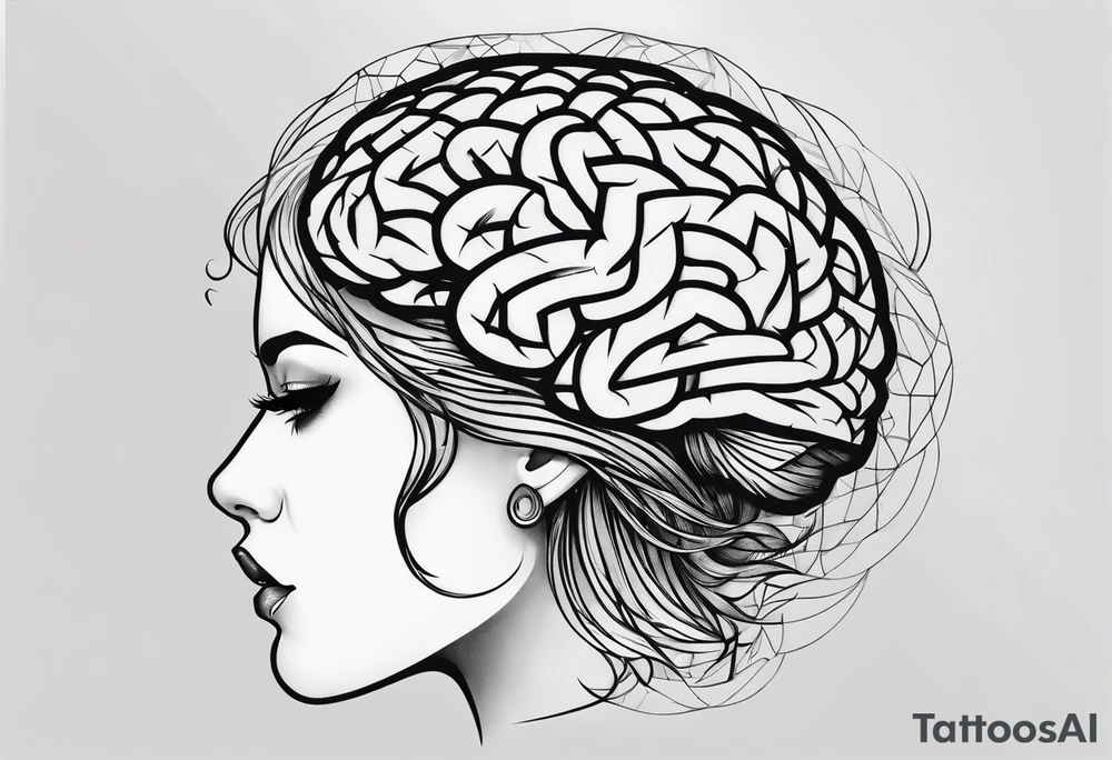 Tattoo going through brain tattoo idea