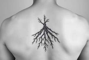 Minimal never seen before lighting and roots on your arm tattoo idea