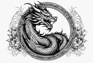 roaring dragon tattoo idea