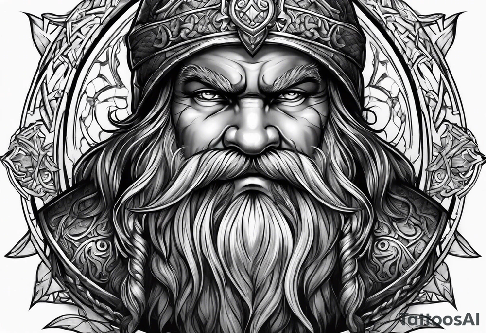 fighting dwarf tattoo idea