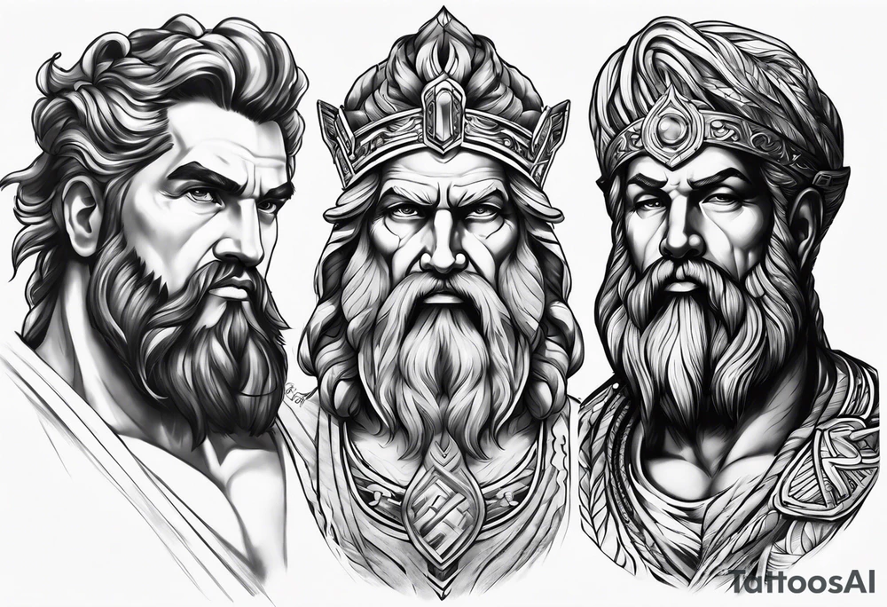 Zeus sleeve tattoo idea