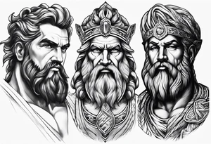 Zeus sleeve tattoo idea