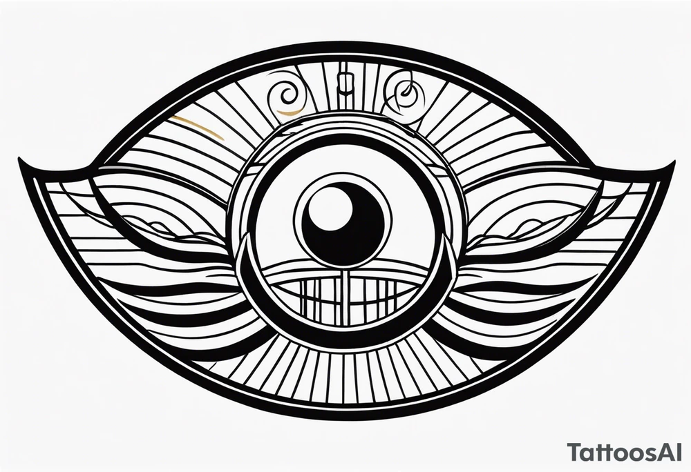 Oeil de ra soleil tattoo idea