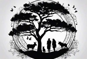 Bäume silhouette tattoo idea