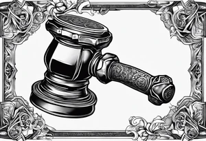 A hammer and anvil tattoo idea