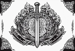 sword shield valhalla 
staircase tattoo idea