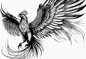 masculine phoenix tattoo idea
