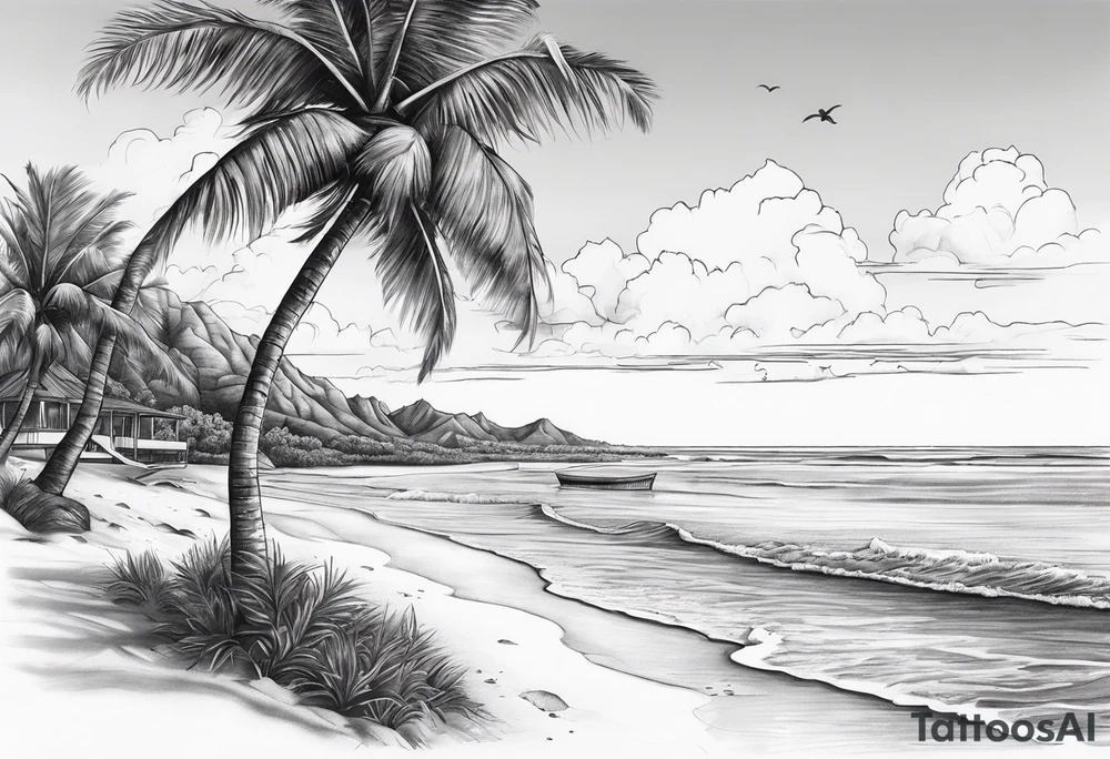 Aruba beach tattoo idea