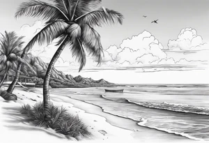 Aruba beach tattoo idea