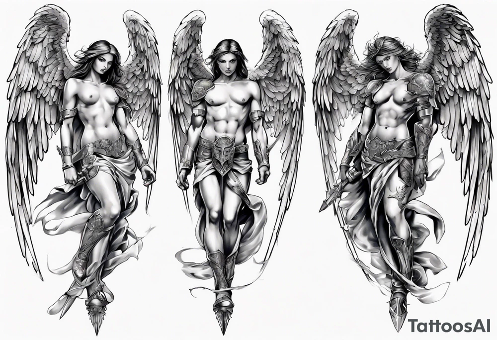 Warrior Angel picture tattoo idea