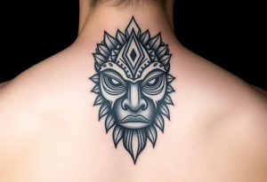african mask tattoo idea