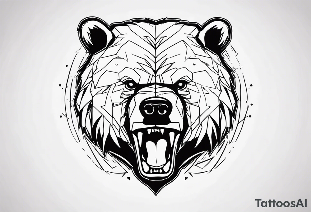 Angry Black Bear tattoo idea